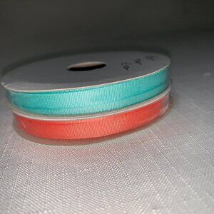 Rare Retired Stampin Up Pool Party Calypso Coral Ribbon Crafting Scrapbook Card